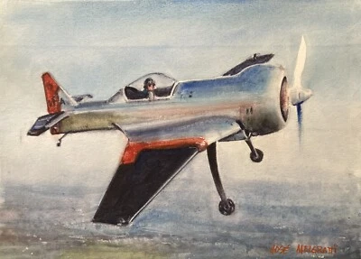 Pintura Original Acuarela 11" x 15" Volando NO ES UNA IMPRESIÓN Foto 1 de 4