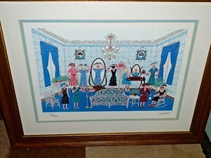 Powder Fresh & Hat 1920's Era Numbered Signed & Framed Print by Jo Sickbert ❤️m9 - Picture 1 of 10