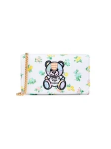 SS22 MOSCHINO Couture Jeremy Scott Floral Teddy Bear Leder Geldbörse Schultertasche - Bild 1 von 12