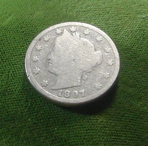 1897--Liberty V Nickel--Circulated Coin - Picture 1 of 2