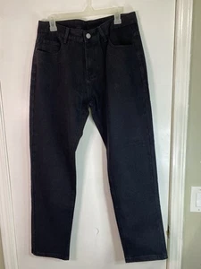 Herren Schwarz Anthrazit Denim Jeans Regular Fit Gr. L Classic Straight Freizeithose - Bild 1 von 6