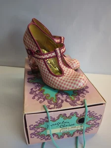 Irregular Choice Gingham Design With Clear Heels Eur 38 Uk5 Boxed - Picture 1 of 9