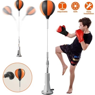 Boxsack mit Ständer Freistehender Boxsack Training Standboxball Höhenverstellbar - Bild 1 von 4