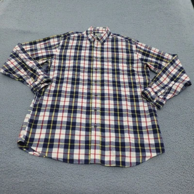 LL Bean Shirt Mens Large Tall Flannel Button Up Check Plaid Outdoor Camp Hiking - Image 1 of 4