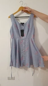 Mela London/dress/multicoloured/Uk14/stripes/flowers/summer/elegant/feminine/ - Picture 1 of 8