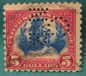 $5.00 America-Used Single-Scott #573-Issued 1922-25 - Picture 1 of 2