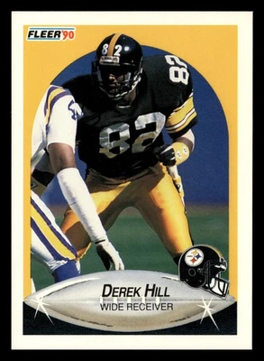 Derek Hill 1990 Fleer #142 Pittsburgh Steelers FOOTBALL *223 - Image 1 of 2
