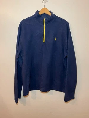 Polo Ralph Lauren Quarter Zip Fleece – Men’s XL – Navy with Yellow Pony - Image 1 of 4