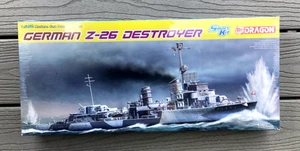 DRAGON 1/350 WW II GERMAN Z-26 DESTROYER SMART KIT PLASTIC MODEL KIT # 1064 F/S - Picture 1 of 24
