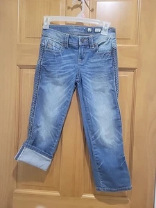 Miss Me Girls Sz12 Wear Cuffed Or Longer Capri's - Picture 1 of 4