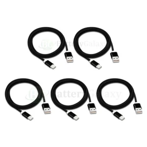 5X USB Type C 6' Braided Charger Cable Cord for Phone ZTE Axon 7 Mini/Grand X/X3 - Picture 1 of 5