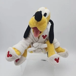 RARE Pluto I Stayed At Walt Disney World Resort Plush Bathrobe Slipper Hotel Toy - Imagen 1 de 8