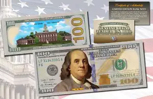 *MUST SEE* Genuine Legal Tender COLORIZED 2-Sided NEW $100 One-Hundred U.S Bill - Picture 1 of 2