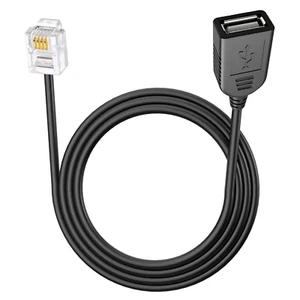 USB Female to Rj9 4P4C 4-Pin Male Adapter, Suitable for Multiple Voip Telephone  - Picture 1 of 12