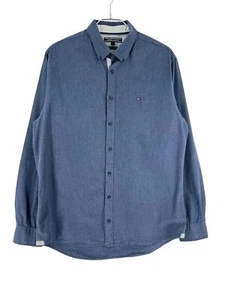 Tommy Hilfiger New York Fit Polka Dot Shirt Casual Formal Men Size L - Picture 1 of 8