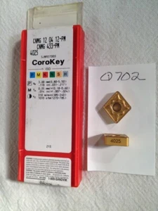 10 NEW SANDVIK CMNG 433-PM CARBIDE INSERTS. CMNG 12 04 12-PM GRADE. 4025. (Q702) - Picture 1 of 1