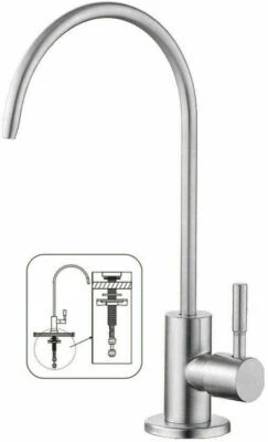 Reverse Osmosis Replacement Faucet - Brushed Finish - Long Shaft Faucet - Image 1 of 2