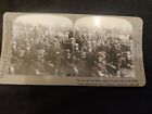 WW1 Stereoscope View Card Photo Battle of the Marne French reserves Infantry