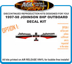 1997 1998 JOHNSON 8 HP Reproduction Outboard Decal Kit 6 HP also - C $ 44.99