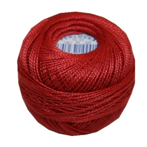 (0,05€/m) PERLOVKA Kreuzstichgarn Baumwolle Perlgarn 10g 85m rotbraun (3762) - Bild 1 von 1
