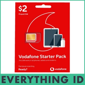 AUSTRALIAN VODAFONE PREPAID MULTI FIT SIM CARD PACK 3G 4G LTE NORMAL NANO MICRO - Picture 1 of 1