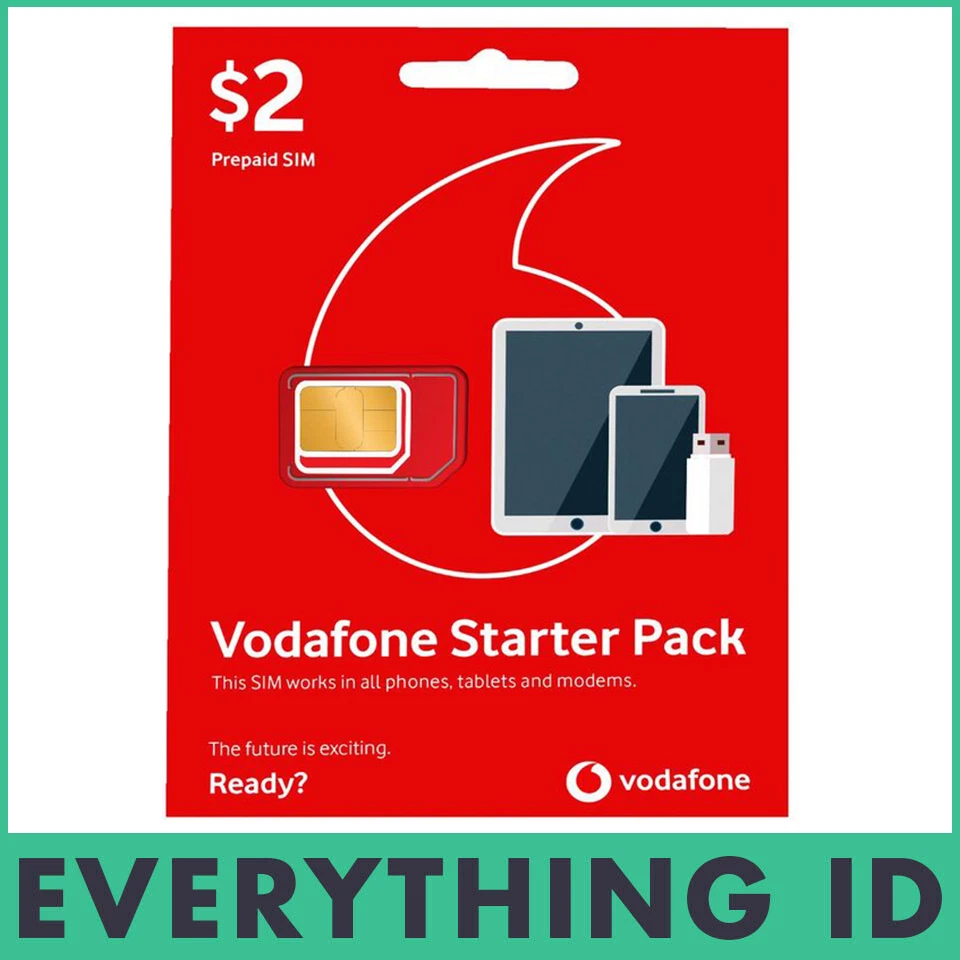 AUSTRALIAN VODAFONE PREPAID MULTI FIT SIM CARD PACK 3G 4G LTE NORMAL NANO MICRO - Image 1 of 1