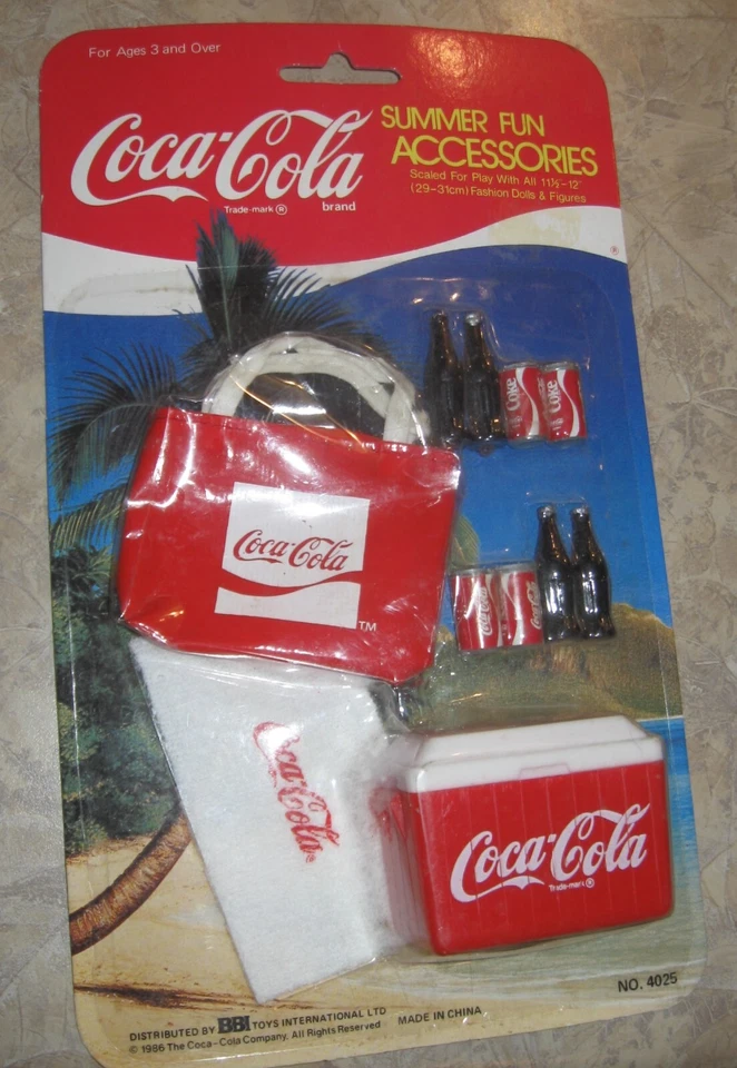 Vintage Coke Coca-Cola Summer Fun Accessories for 12in Fashion Dolls & Figures