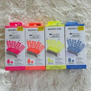 Dashing Diva Glaze Summer Limited Edition Gel Nail Strip Mani/Pedi Kit +LED Lamp - Picture 1 of 9
