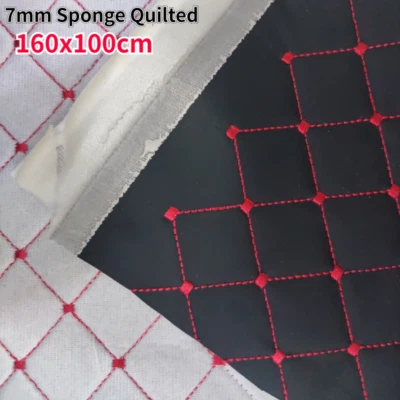 1.6x1m Faux Leather Fabric Sponge Quilted Rhombus PVC Material Car interior - image 1 of 4