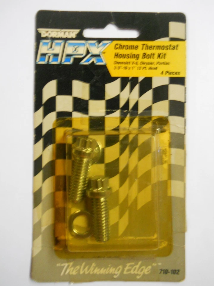 Pernos de carcasa de temostato cromado Dorman HPX para Chevrolet V8, Chrysler, Pontiac  Foto 1 de 1