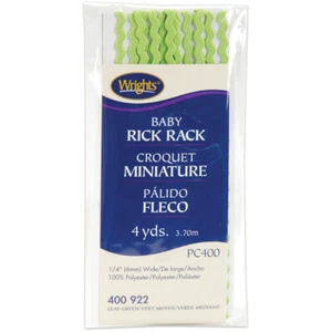 Baby Rickrack 1/4"X4yd Leaf Green - Picture 1 of 2