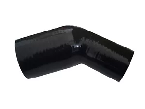 2 3/8" -3" (60mm-76mm) 45 degree Silicone Elbow Coupler Reducer Hose Black - Bild 1 von 2