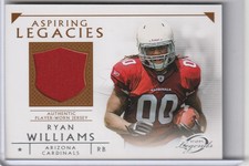2011 Topps Aspiring Legacies Ryan Williams ALE-RW Jersey Card