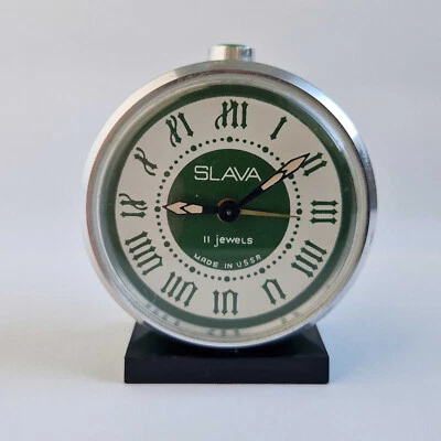 VINTAGE Soviet mechanical Alarm clock SLAVA. USSR. not work - Image 1 of 4