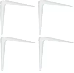 4x Ménsula Blanco Consola de Pared Estantería Sistema Estante Angular Acero - Imagen 1 de 10