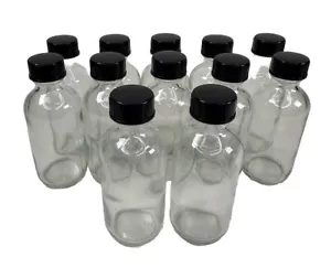 12 Vivaplex Clear Glass 2oz Screw Top Bottles Vials 56ml Aromatherapy - Picture 1 of 6