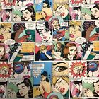 1 Yard Alexander Henry Sewing Sorrows Comic Book Cotton Fabric