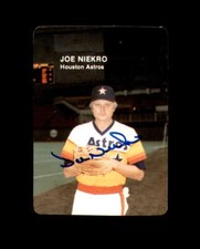 Joe Niekro Hand Signed 1985 Mother's Cookies Houston Astros Autograph