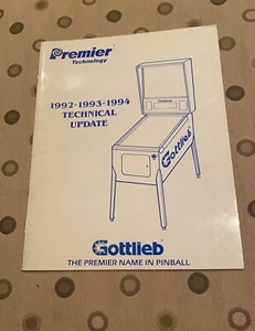 Gottlieb Pinball 1992-1993-1994 Technical Update Manual - Picture 1 of 1