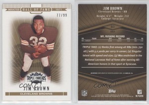 2007 Topps Triple Threads Gold /99 Jim Brown #83 HOF