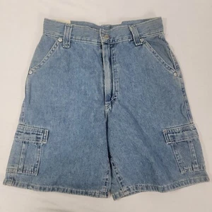 Lee Girl's Blue Denim Jean Loose Fit Shorts New Size 14 Slim 25" Waist 6.5" Ins - Picture 1 of 5