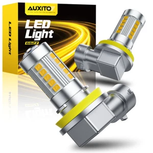 2PCS H11 H8 H9 LED Bulb 3000K Golden Yellow Super Bright Fog Light DRL 6G27 K1 - Foto 1 di 18