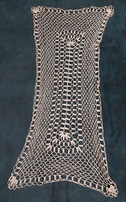 Napperon vintage crochet coton blanc - Photo 1/3