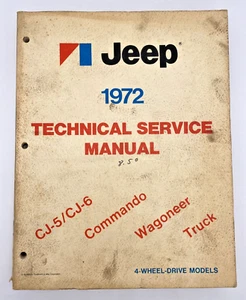 OEM 1972 Jeep Technical Service Manual CJ-5 CJ-6 Wagoneer Commando Truck RARE - Bild 1 von 9