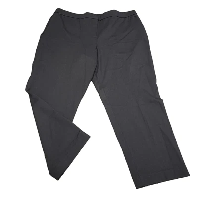 Pantalones de oficina de trabajo elegantes Susan Graver Petite 1XP talla grande negros con bolsillos Foto 1 de 4