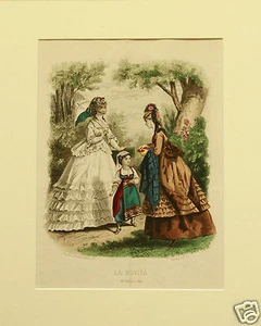 Moda Francese French Fashion Stampa antica - Foto 1 di 1