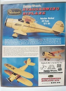 Beechcraft Staggerwing Biplane RC Kit Vintage Print Ad - Picture 1 of 1