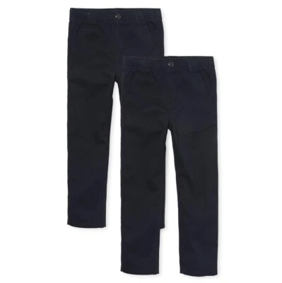 The Childrens Place Boys Pull On Chino Pants | NEW NAVY, 8 - Image 1 of 4