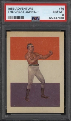 1956 Adventure #76 THE GREAT JOHN L. SULLIVAN PSA NM-MT 8+++ Hi End New Grade! - Image 1 of 2