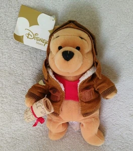 Disney Winnie The Pooh Aviator Pooh Bear Soft Toy Plush Beanie With Tags - Picture 1 of 2